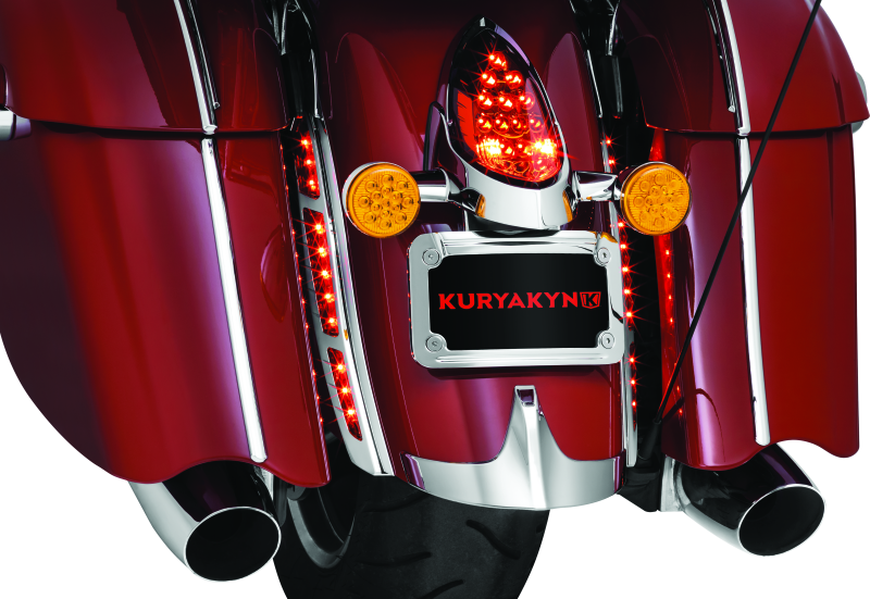 Load image into Gallery viewer, Kuryakyn LED Rear Fender Strip Lights For Indian Chrome
