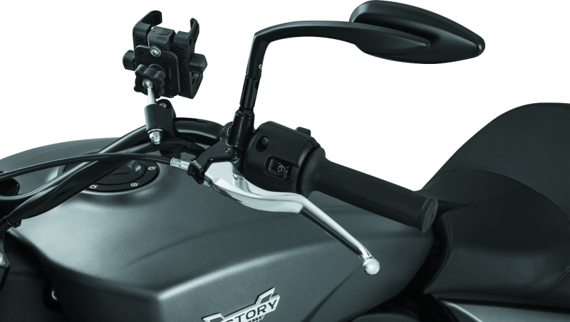 Load image into Gallery viewer, Kuryakyn Raised Mirror Mnt Adapters Gloss Black
