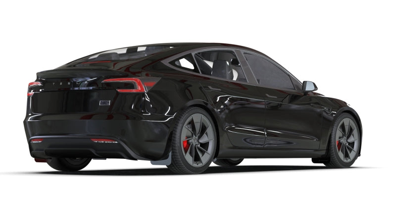 Load image into Gallery viewer, Rally Armor 2024 Tesla Model 3 Highland Black UR Mud Flap Red Logo
