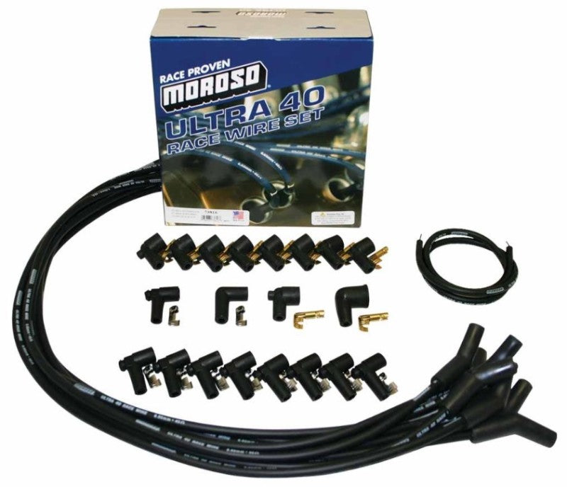 Load image into Gallery viewer, Moroso Universal Ignition Wire Set - Ultra 40 - Unsleeved - 135 Degree - Black
