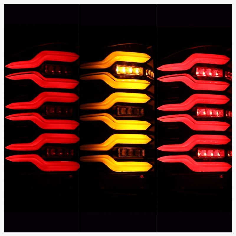 Load image into Gallery viewer, AlphaRex 14-18 Chevy Silverado 1500 Luxx-Series LED Tail Lights Alpha-Black w/Activ Light/Seq Signal
