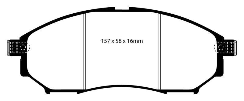 Load image into Gallery viewer, EBC 06-09 Infiniti FX35 3.5 Greenstuff Front Brake Pads
