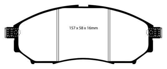 EBC 06-09 Infiniti FX35 3.5 Greenstuff Front Brake Pads