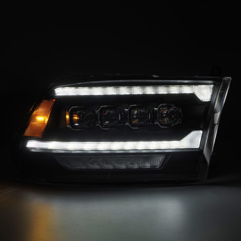 Load image into Gallery viewer, AlphaRex 09-18 Dodge Ram 2500 NOVA LED Proj Headlights Plank Style Design Black w/ Activation Light

