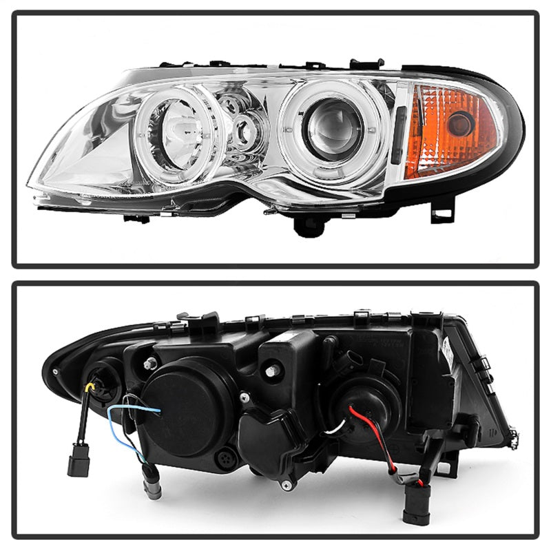 Load image into Gallery viewer, Spyder BMW E46 3-Series 02-05 4DR Projector Headlights 1PC LED Halo Chrm PRO-YD-BMWE4602-4D-AM-C
