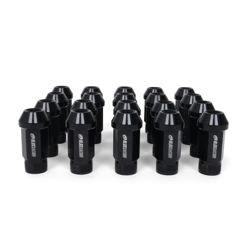 Load image into Gallery viewer, BLOX Racing Street Series Forged Lug Nuts - Black 12 x 1.5mm - Set of 16 (New Design)
