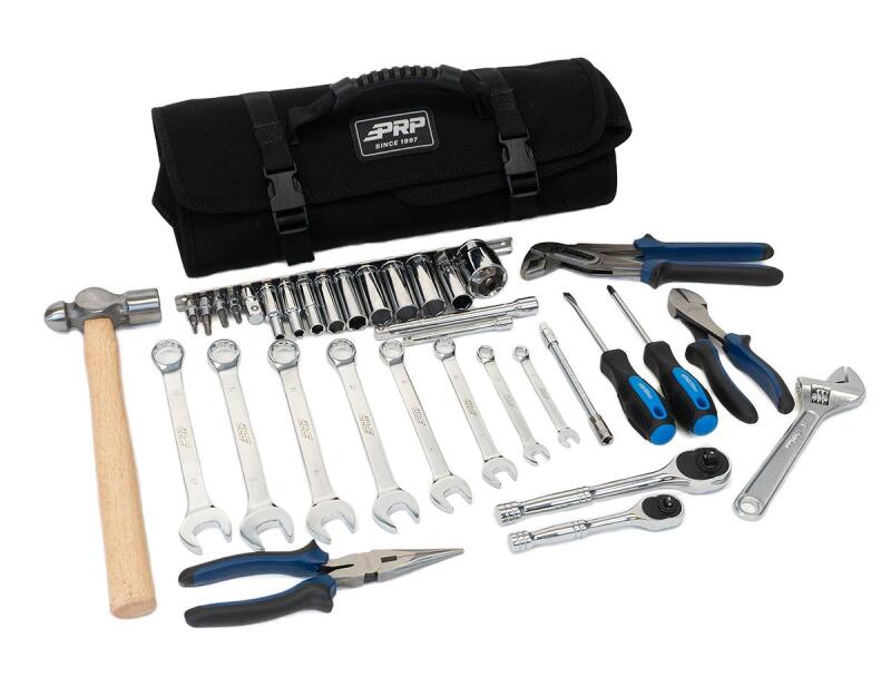 Load image into Gallery viewer, PRP 35pc Can-Am Roll Up Tool bag Tool kit - Black
