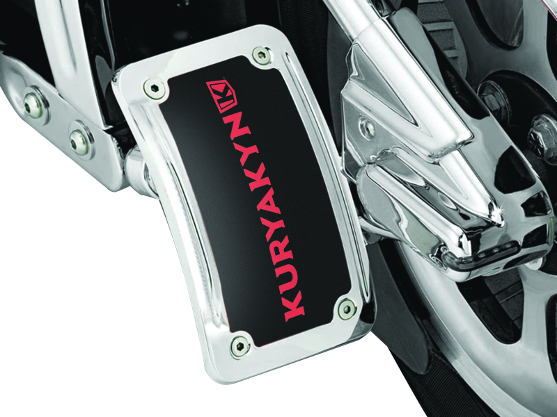 Load image into Gallery viewer, Kuryakyn Lighted Curved Vertical Side Mount License Plate Holder
