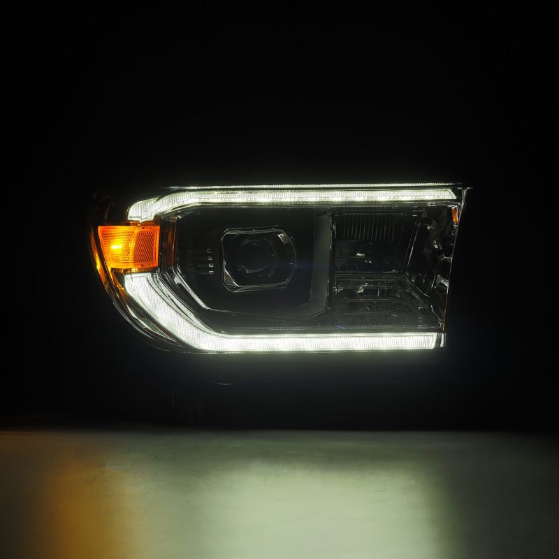 Load image into Gallery viewer, AlphaRex 07-13 Toyota Tundra / 08-17 Sequoia LUXX LED Proj HL Chrome w/Actv Light / Seq. Sig + DRL
