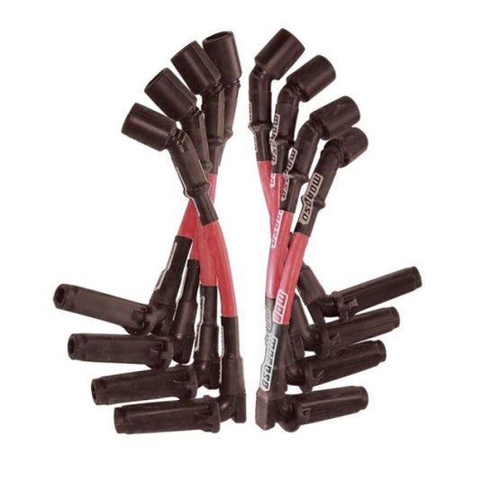 Moroso 9.75in Long Coil On Plug Sleeved Ultra Spark Plug Wire Set - Red