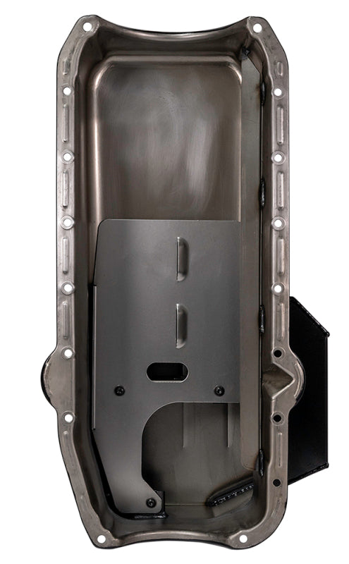 Moroso 80-85 Chevrolet SBC(w/Passenger Side Dipstick) Wet Sump 7qt 7.5in Steel Oil Pan - Black