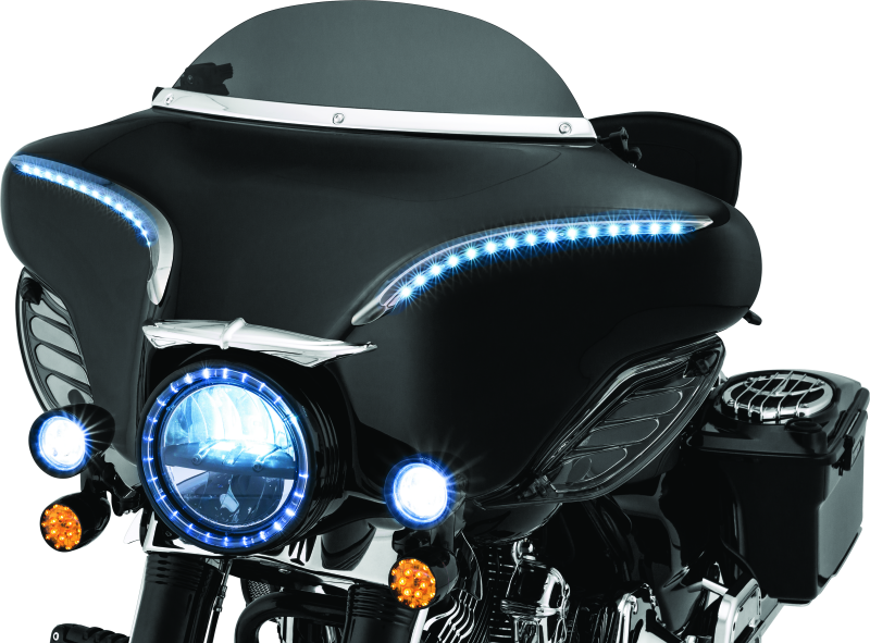 Load image into Gallery viewer, Kuryakyn Smooth Windshield Trim 96-13 Touring Chrome

