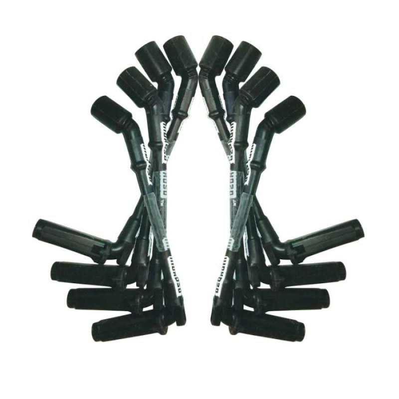 Load image into Gallery viewer, Moroso GM LS 9.75in Long Coil On Plug 90 Deg Sleeved Ultra Spark Plug Wire Set - Black

