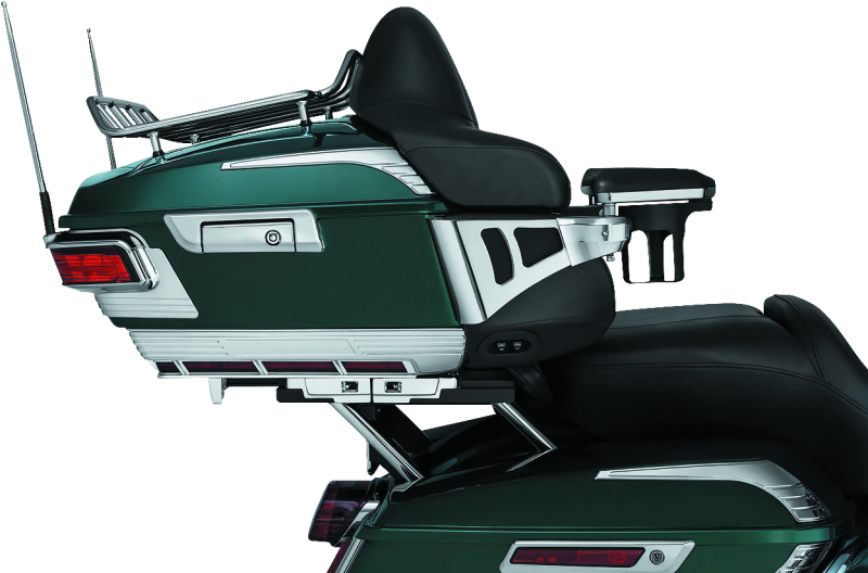 Load image into Gallery viewer, Kuryakyn Quick Adjust Tour-Pak Relocator 14-Up Touring Chrome
