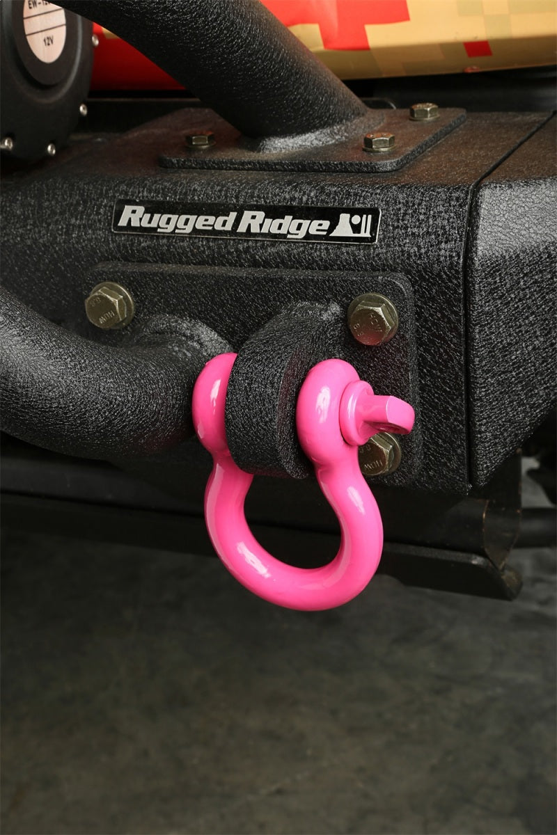 Load image into Gallery viewer, Rugged Ridge Pink 9500lb 3/4in D-Shackle
