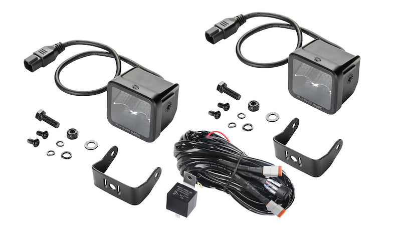 Load image into Gallery viewer, Hella Universal Black Magic 2.7in L.E.D. Cube Kit - Flood Beam
