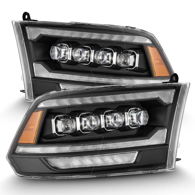 Load image into Gallery viewer, AlphaRex 09-18 Dodge Ram 2500 NOVA LED Proj Headlights Plank Style Design Black w/ Activation Light
