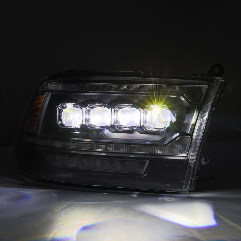 Load image into Gallery viewer, AlphaRex 09-18 Dodge Ram 2500 NOVA LED Proj Headlights Plank Style Design Black w/ Activation Light

