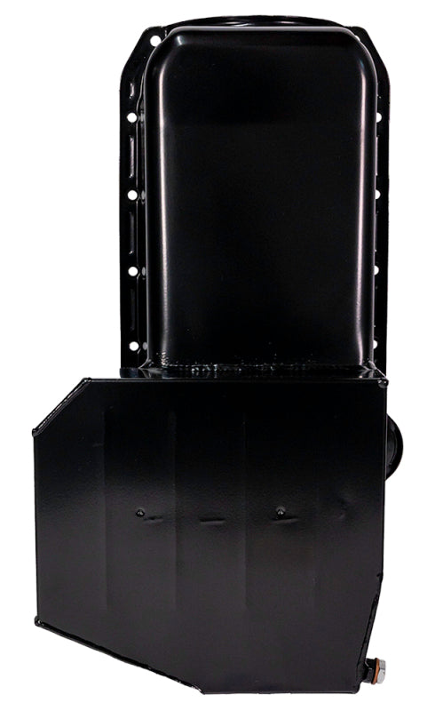 Moroso 80-85 Chevrolet SBC(w/Passenger Side Dipstick) Wet Sump 7qt 7.5in Steel Oil Pan - Black