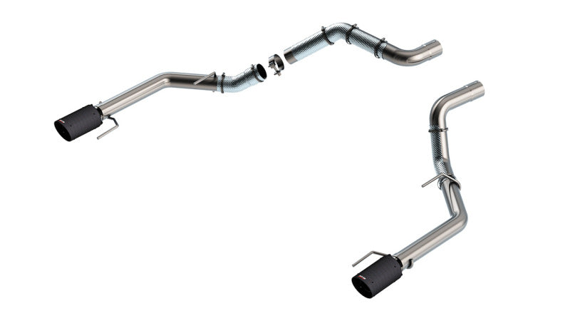 Load image into Gallery viewer, Borla 21-23 Ford Raptor 3in Tail Pipe Kit 4.5in Tip - Carbon Fiber Black Anodized
