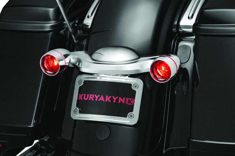 Load image into Gallery viewer, Kuryakyn Curved License Plate Mount Chrome
