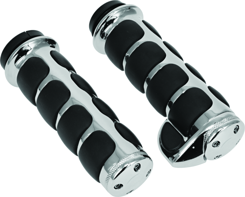 Load image into Gallery viewer, Kuryakyn Premium ISO Grips With Throttle Boss Throttle-By-Wire Chrome
