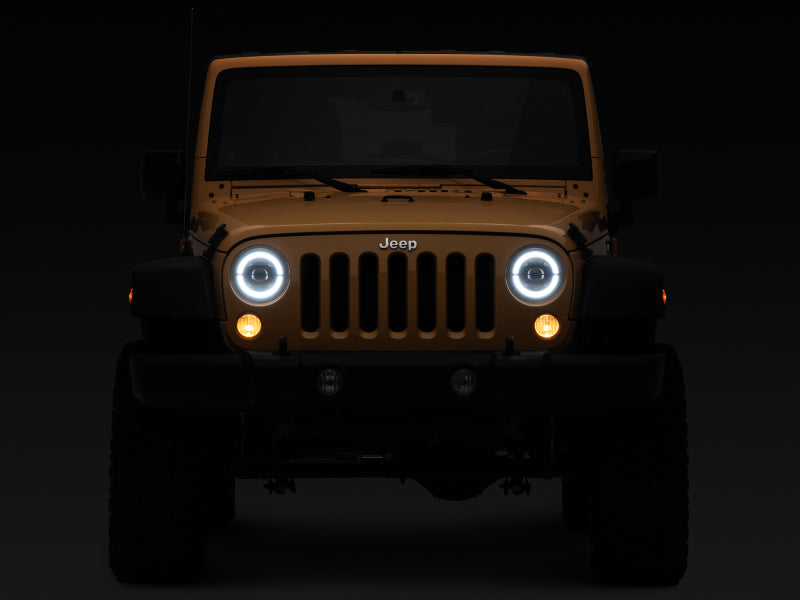 Load image into Gallery viewer, Raxiom 07-18 Jeep Wrangler JK Axial Series LED Headlights- Black Housing (Clear Lens)

