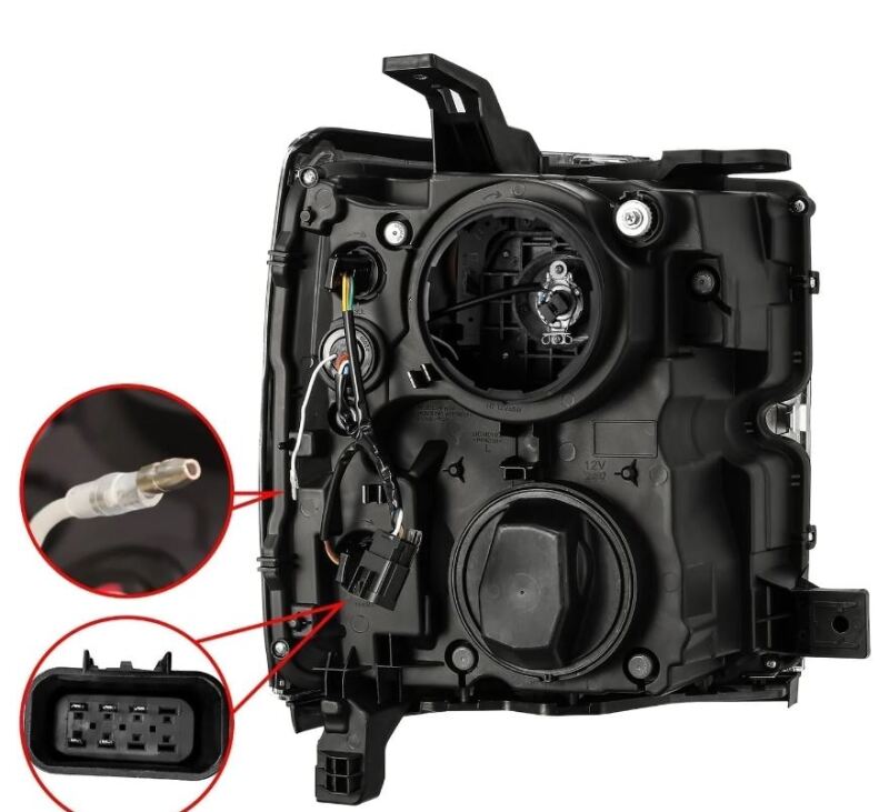 Load image into Gallery viewer, AlphaRex 15-19 Chevy Silverado 2500/3500 LUXX-Series Proj. Headlights Blk w/Actv SeqSig &amp; SBDRL
