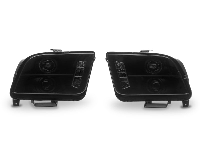 Load image into Gallery viewer, Raxiom 05-09 Ford Mustang w/ Halogen LED Halo Prjctr Headlights-Blk Hsng(Smoked Lens Exclude GT500)
