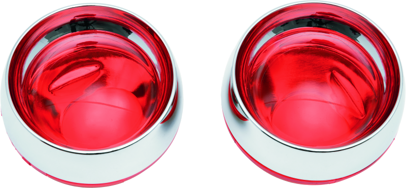Load image into Gallery viewer, Kuryakyn Deep Dish Bezels With Red Lenses
