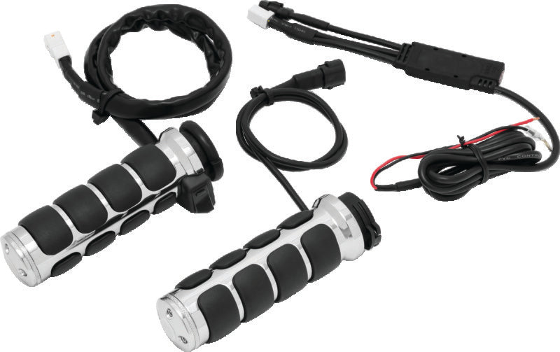 Load image into Gallery viewer, Kuryakyn Heated ISO Grips Cable Chrome
