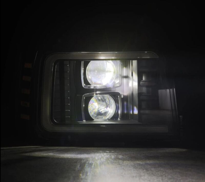 Load image into Gallery viewer, AlphaRex 92-96 Ford F-Series/Bronco LUXX-Series Proj Headlights Blk w/Actv Light SeqSig &amp; SBDRL
