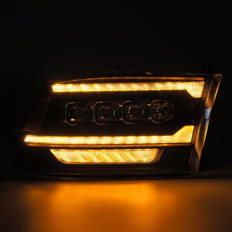 Load image into Gallery viewer, AlphaRex 09-18 Dodge Ram 2500 NOVA LED Proj Headlights Plank Style Design Black w/ Activation Light
