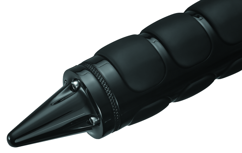 Load image into Gallery viewer, Kuryakyn Stiletto End Caps Grips Black
