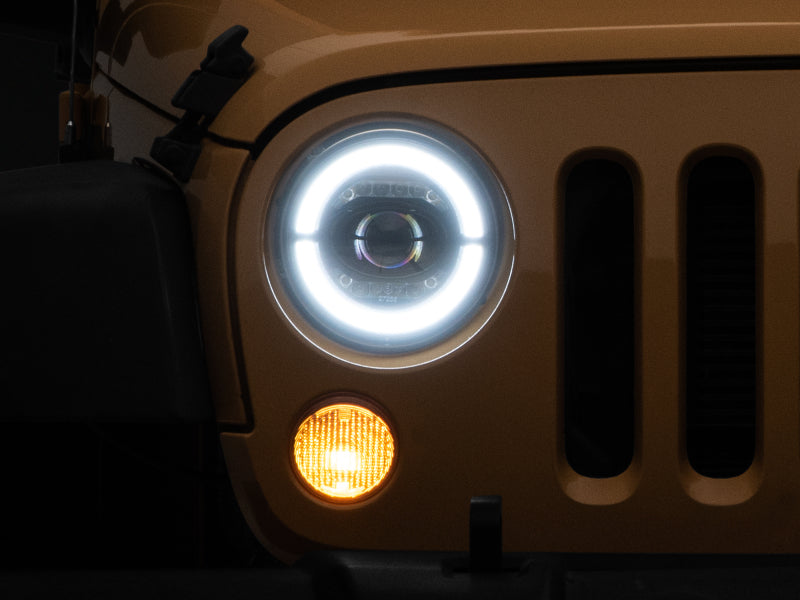 Load image into Gallery viewer, Raxiom 07-18 Jeep Wrangler JK Axial Series LED Headlights- Black Housing (Clear Lens)
