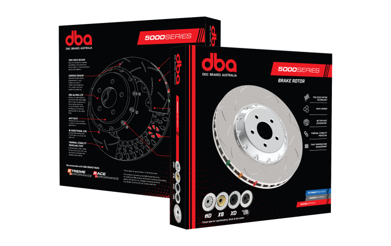 Load image into Gallery viewer, DBA XS 5000 Series Replacement Front Slotted/Drilled Rotor 15-17 Challenger/Charger SRT8 Hellcat
