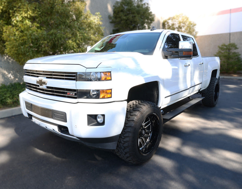 Load image into Gallery viewer, RealTruck 15-19 Chevy Silverado 25/3500HD CC Dsl 4dr VoltStep Electric Running Board Kit - Tex. Blk
