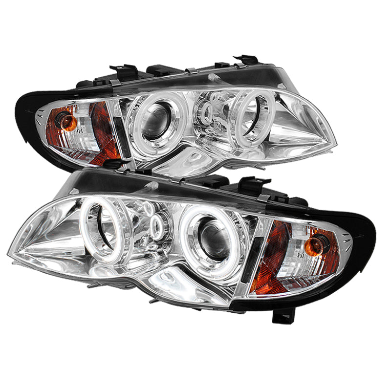 Load image into Gallery viewer, Spyder BMW E46 3-Series 02-05 4DR Projector Headlights 1PC LED Halo Chrm PRO-YD-BMWE4602-4D-AM-C
