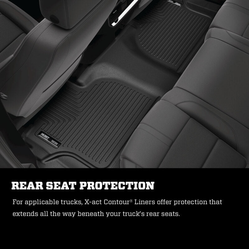 Load image into Gallery viewer, Husky Liners 2024 Toyota Tacoma Crew Cab w/Automatic Trans. X-act Contour Front Floor Liner - Black
