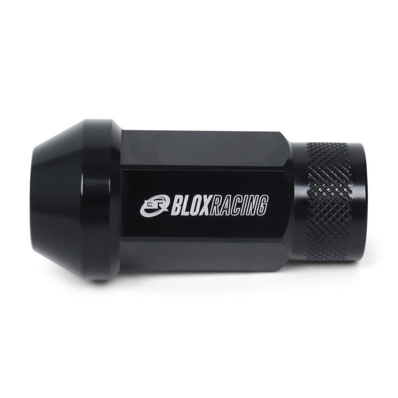 Load image into Gallery viewer, BLOX Racing Street Series Forged Lug Nuts - Black 12 x 1.5mm - Set of 16 (New Design)
