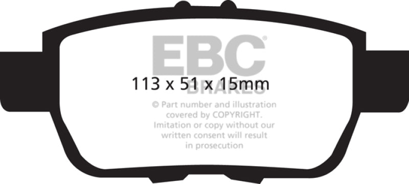 Load image into Gallery viewer, EBC 09-14 Acura TL 3.5 Yellowstuff Rear Brake Pads
