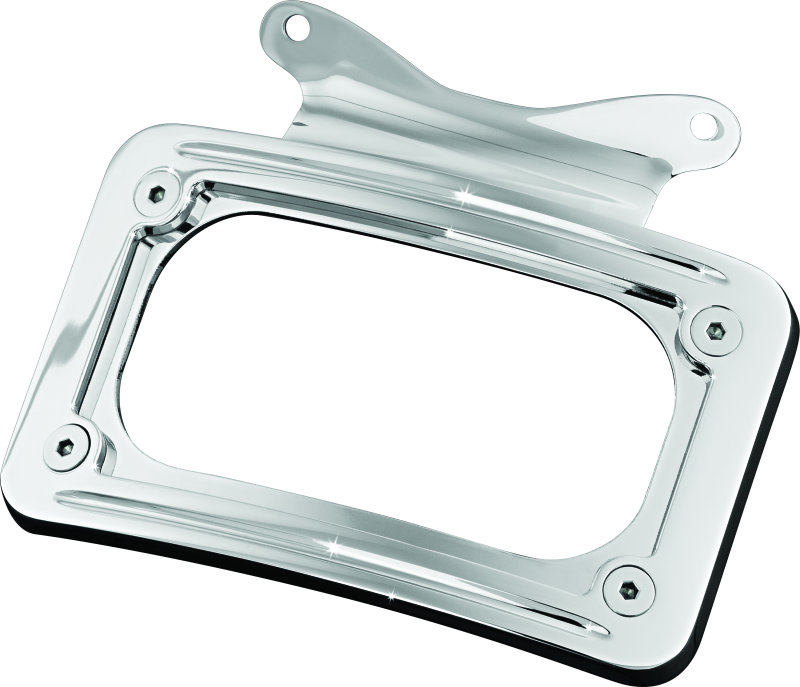 Load image into Gallery viewer, Kuryakyn Curved License Plate Mount Chrome
