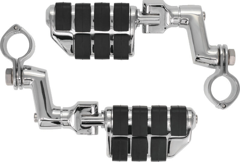 Load image into Gallery viewer, Kuryakyn Dually ISO Offset Highway Pegs With 1-1/4inch Clamp Chrome (Pair)
