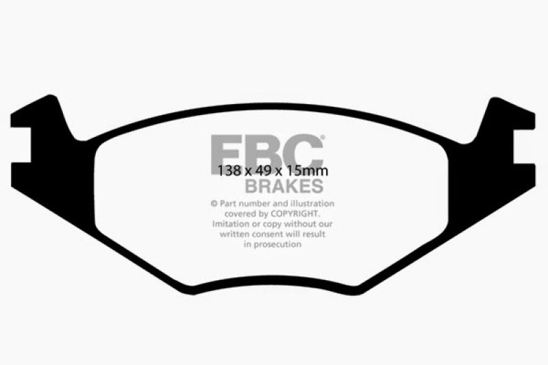 Load image into Gallery viewer, EBC 86-93 Volkswagen Cabriolet 1.8 Greenstuff Front Brake Pads
