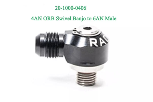 Radium 4AN ORB Swivel Banjo to 6AN Male