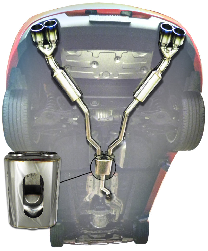 Load image into Gallery viewer, Injen 10-13 Hyundai Genesis Coupe 2.0L(t) 4cyl SS Exhaust w/ 76mm Y-Pipe Resonator/Molded SS Flanges
