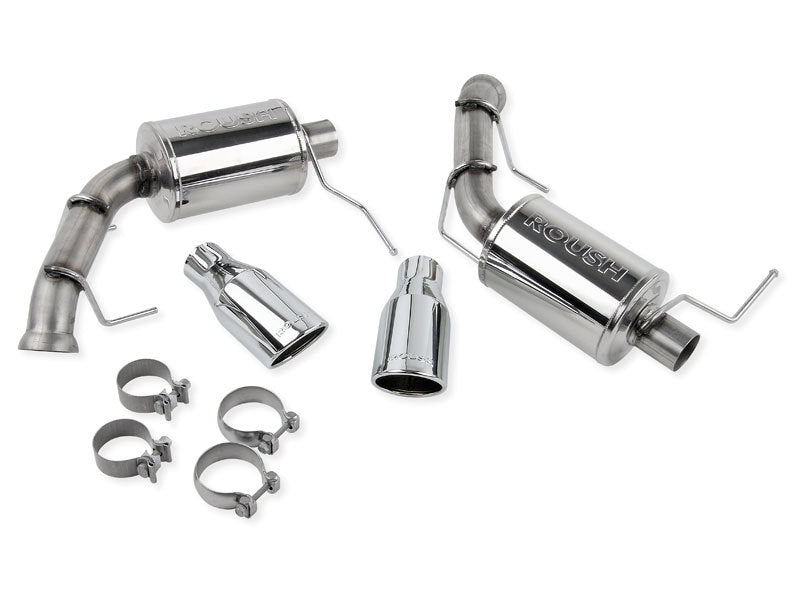 Load image into Gallery viewer, ROUSH 2011-2014 Ford Mustang V6 Enhanced Sound Dual Axle-Back w/ Round Tips

