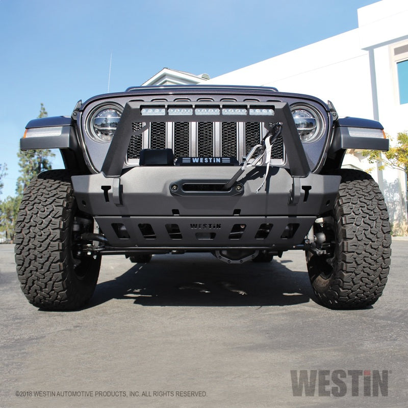Load image into Gallery viewer, Westin 18-19 Jeep Wrangler JL Front Bumper Skid Plate - Textured Black
