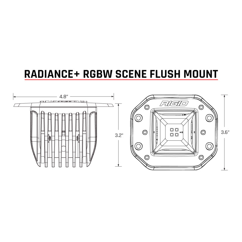Load image into Gallery viewer, Rigid Industries Radiance+ Scene RGBW Flush Mount - Pair
