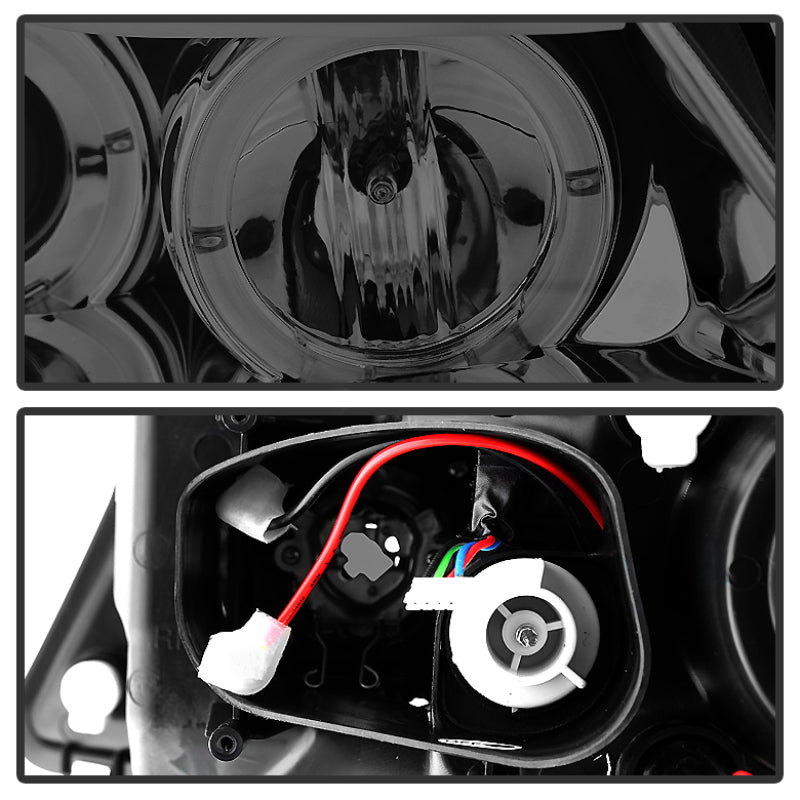 Load image into Gallery viewer, Spyder BMW E90 3-Series 06-08 (4 dr) Proj LED Halo Amber Reflctr Rplc Bulb Smke PRO-YD-BMWE9005-AM-S
